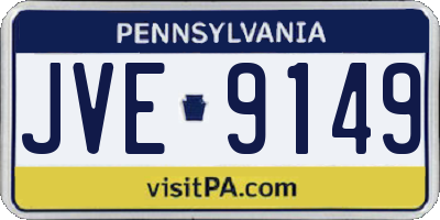 PA license plate JVE9149