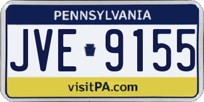 PA license plate JVE9155