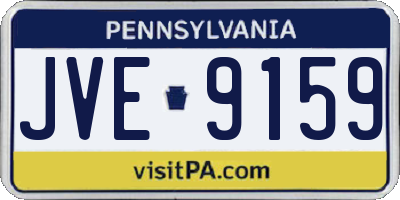 PA license plate JVE9159