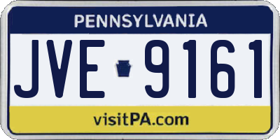 PA license plate JVE9161