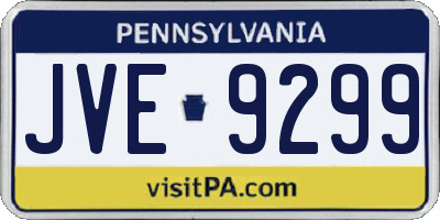 PA license plate JVE9299