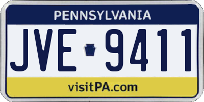 PA license plate JVE9411