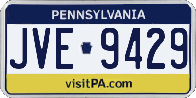 PA license plate JVE9429
