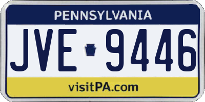 PA license plate JVE9446