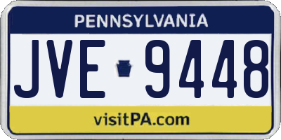 PA license plate JVE9448