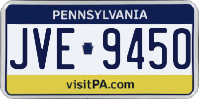 PA license plate JVE9450