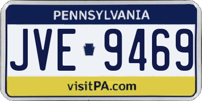 PA license plate JVE9469