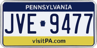 PA license plate JVE9477