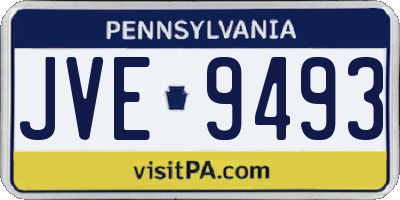 PA license plate JVE9493