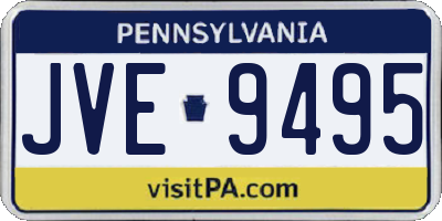 PA license plate JVE9495
