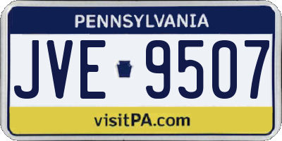 PA license plate JVE9507