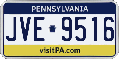 PA license plate JVE9516