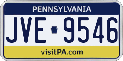 PA license plate JVE9546