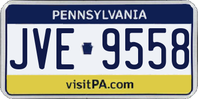PA license plate JVE9558