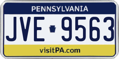 PA license plate JVE9563
