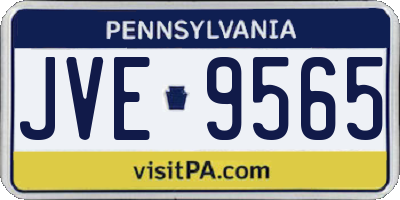 PA license plate JVE9565