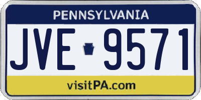 PA license plate JVE9571