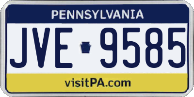PA license plate JVE9585