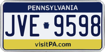 PA license plate JVE9598