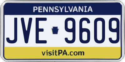 PA license plate JVE9609