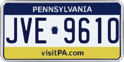 PA license plate JVE9610