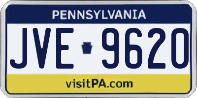 PA license plate JVE9620