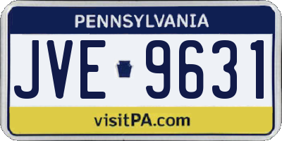 PA license plate JVE9631