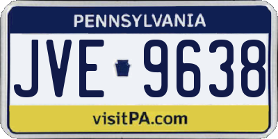 PA license plate JVE9638