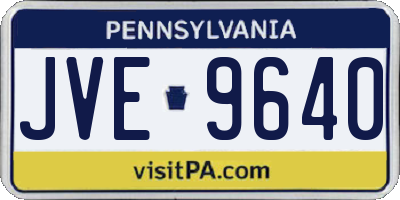 PA license plate JVE9640