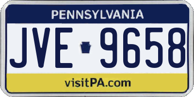 PA license plate JVE9658