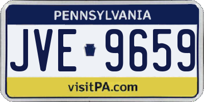 PA license plate JVE9659