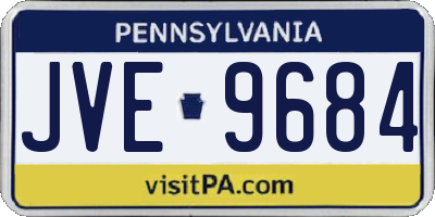 PA license plate JVE9684