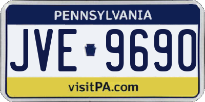 PA license plate JVE9690
