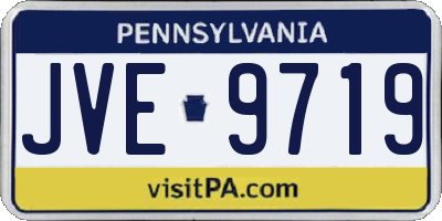PA license plate JVE9719