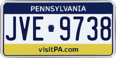 PA license plate JVE9738