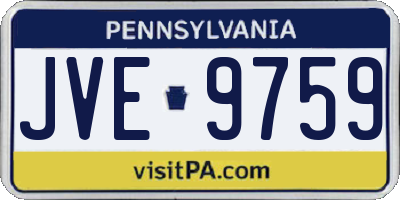 PA license plate JVE9759
