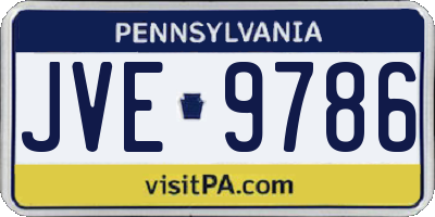 PA license plate JVE9786