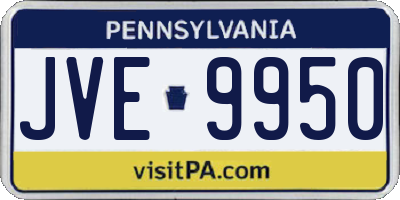 PA license plate JVE9950