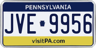 PA license plate JVE9956