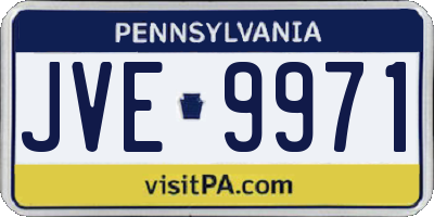 PA license plate JVE9971