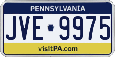 PA license plate JVE9975