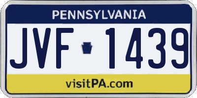 PA license plate JVF1439