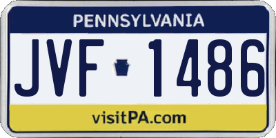 PA license plate JVF1486
