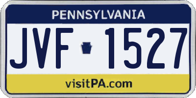 PA license plate JVF1527