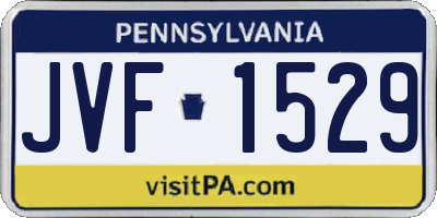 PA license plate JVF1529