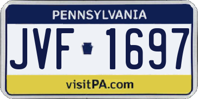PA license plate JVF1697