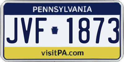 PA license plate JVF1873