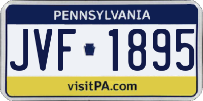 PA license plate JVF1895