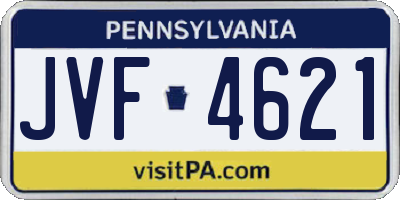 PA license plate JVF4621