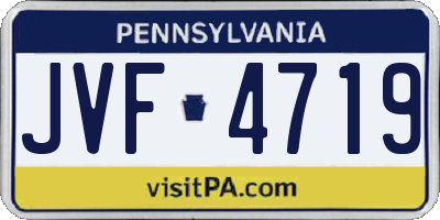 PA license plate JVF4719